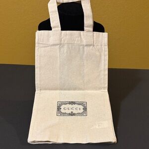 Gucci Beige Canvas Tote Bag